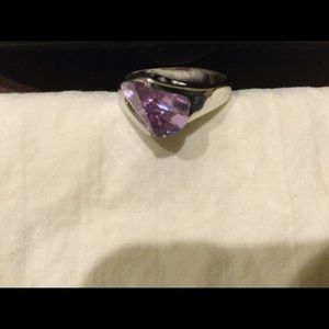 Ring with purple stone size 7